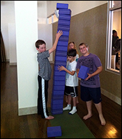  Boys at Equinox building an obstacle course 